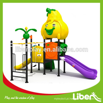 Barato pré-escolar playground ao ar livre plástico slide para crianças LE.SG.022